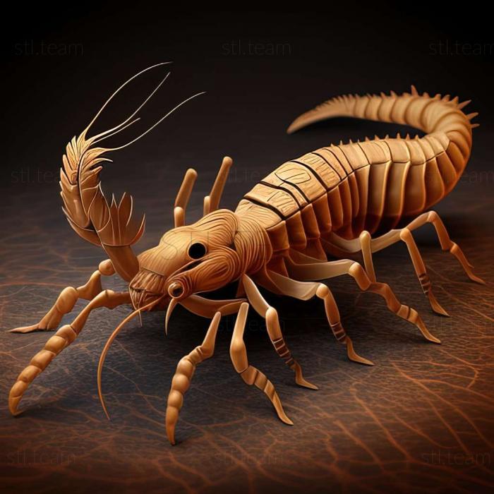 3D model Scolopendra cataracta (STL)